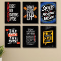 Motivational Quote Wall Art Photo Tiles Collection – Set of 6