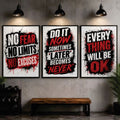 Bold Urban Grunge Motivational Quotes Wall Art Photo Tiles – Set of 3