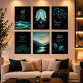 Islamic Quotes & Quranic Verses Aesthetic Wall Art Photo Tiles – Set of 6