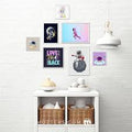 Outer Space Astronaut & Motivational Nursery Wall Art Photo Tiles – Set of 6